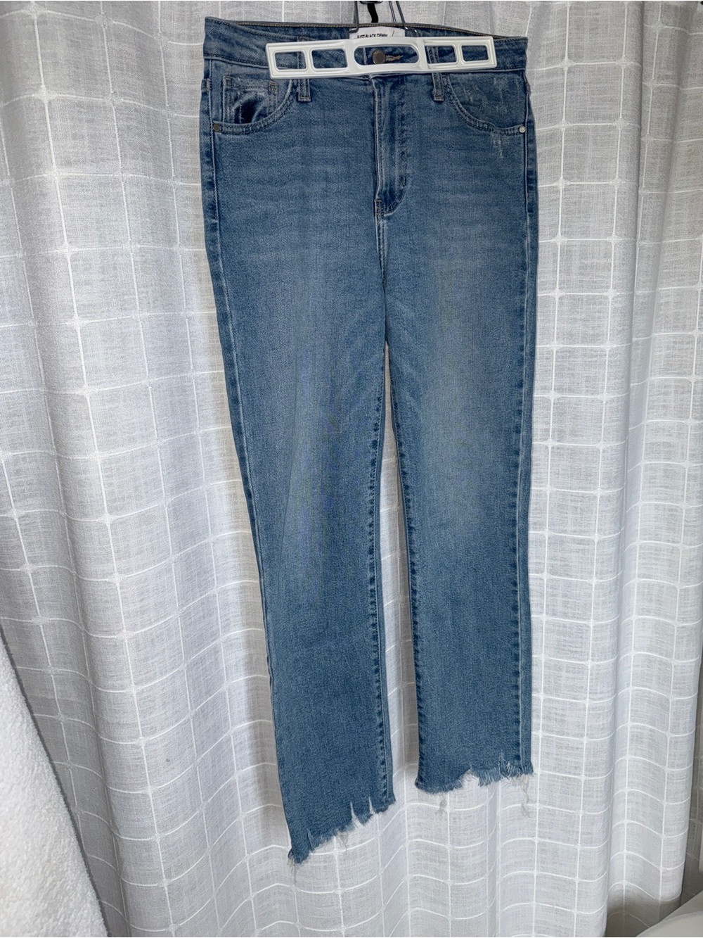 Just Black Straight-Leg Raw Hem Jeans